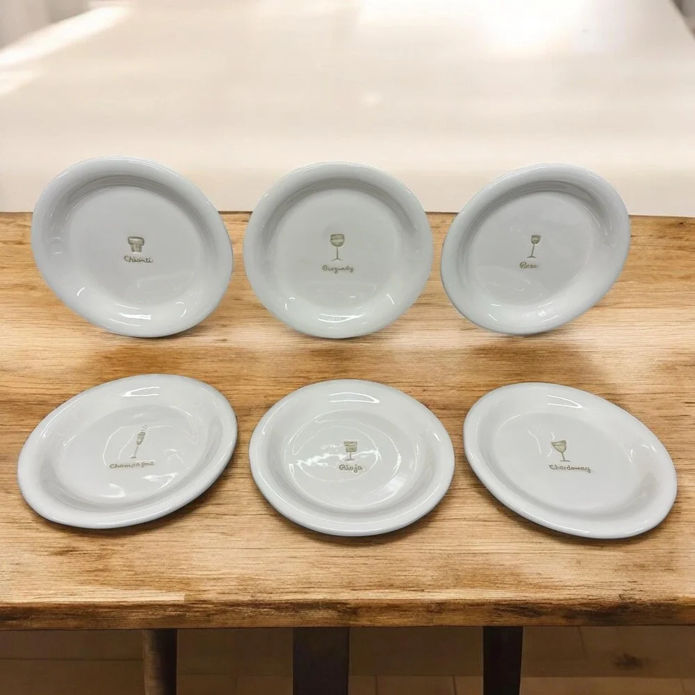 Vintage Williams Sonoma Wine Series Appetizer Embossed 6
